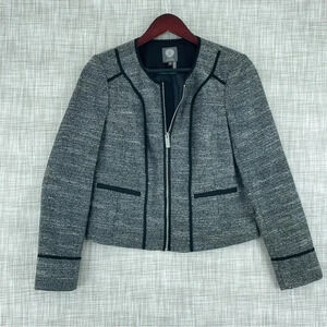 Vince Camuto Womens Size 4 full zip crop jacket 2094